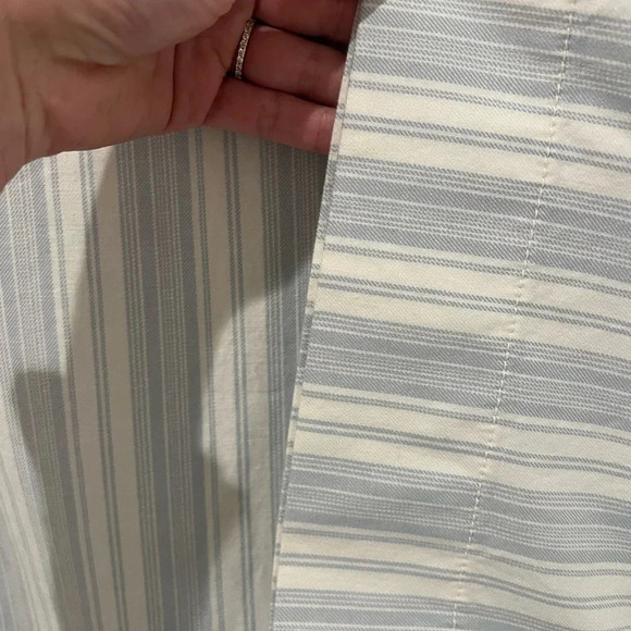 GAP Wide-leg Crop High Rise Chinos Blue and White Stripe - Picture 14 of 15